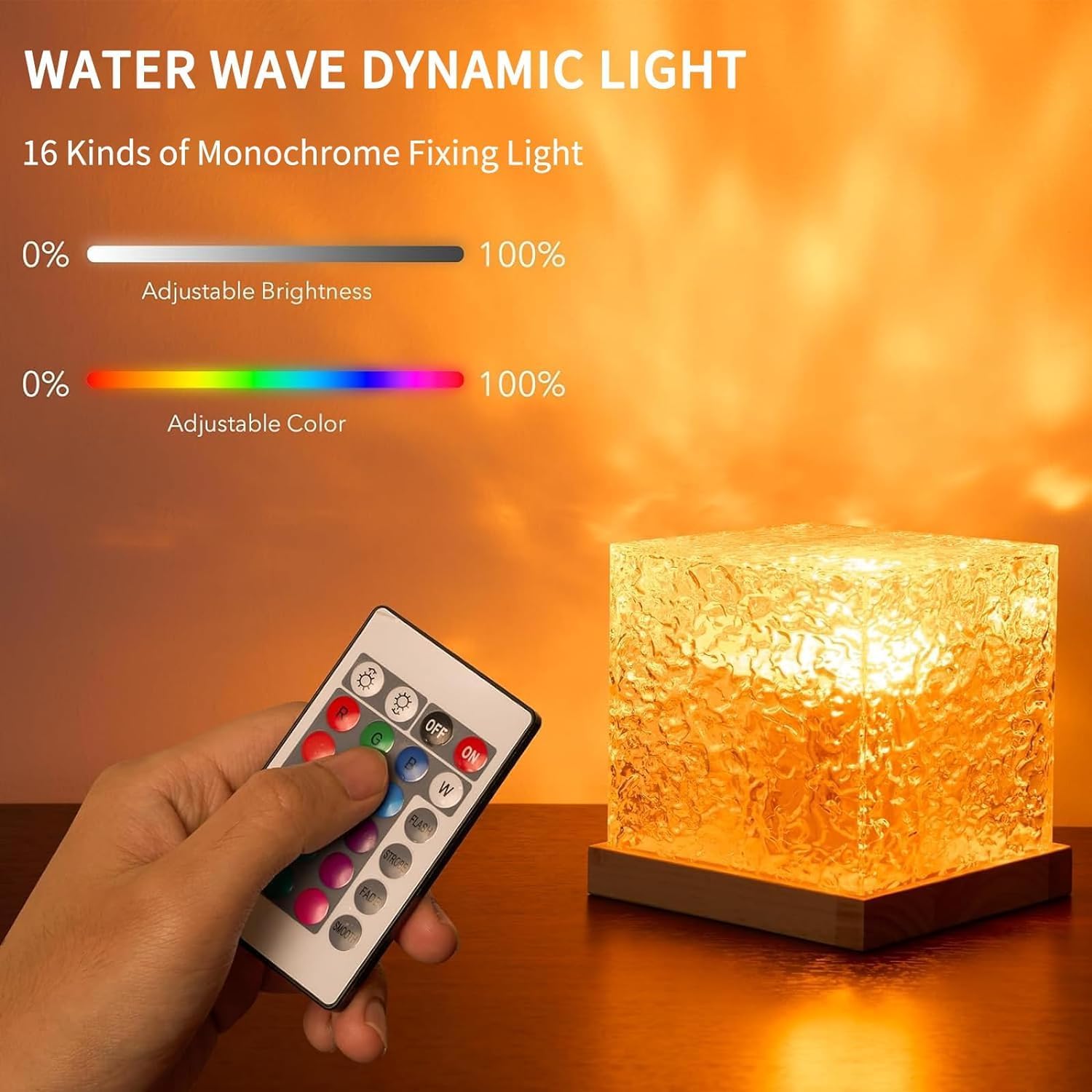Ocean Wave Projector Light, 16 Colour LED with Remote