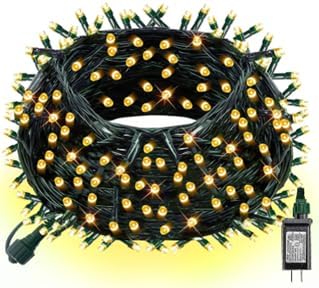 Outdoor String Lights 99 ft, 300 LED, Connectable with Timer