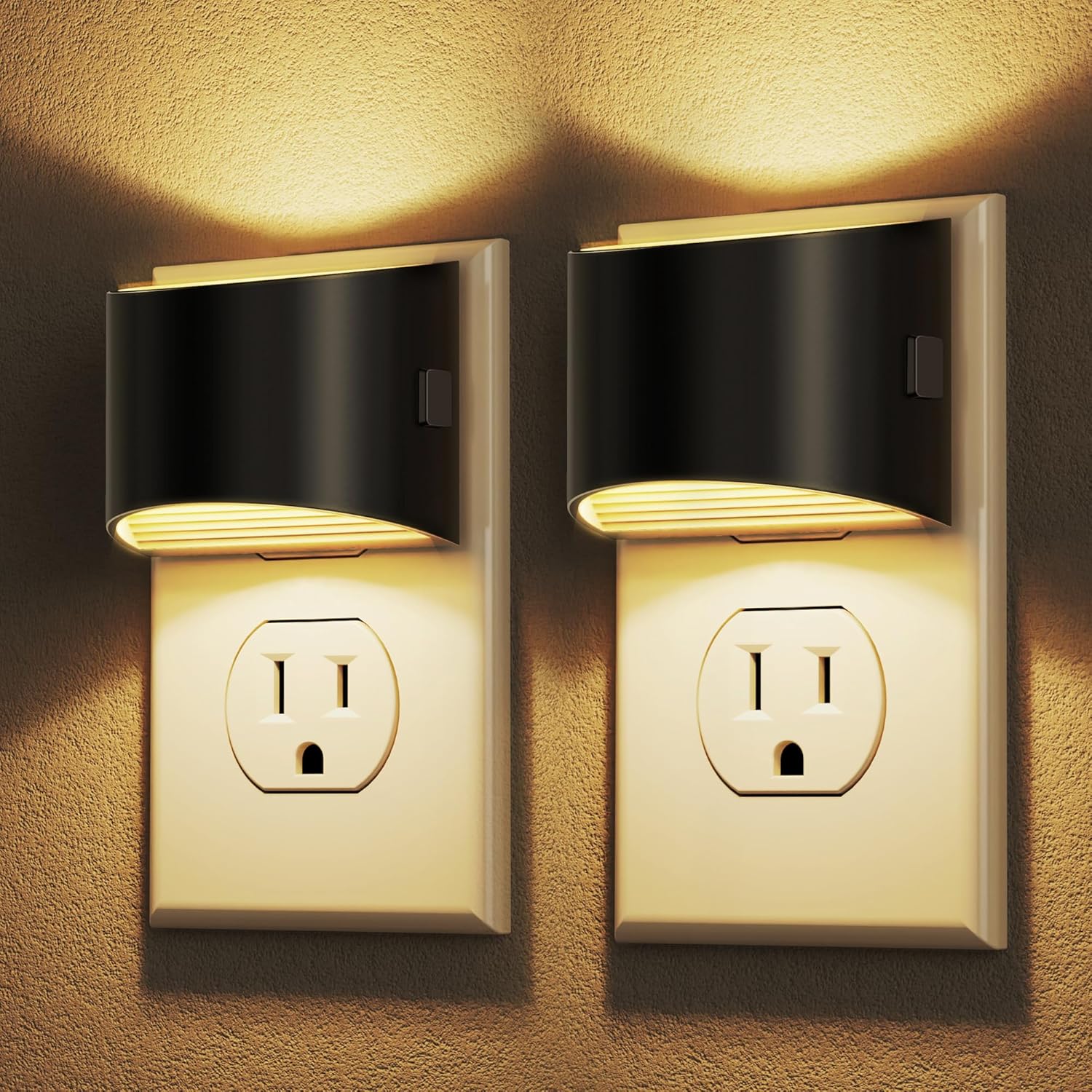 Plug In Night Light, 3000K, 3 Brightness Levels, Adjustable